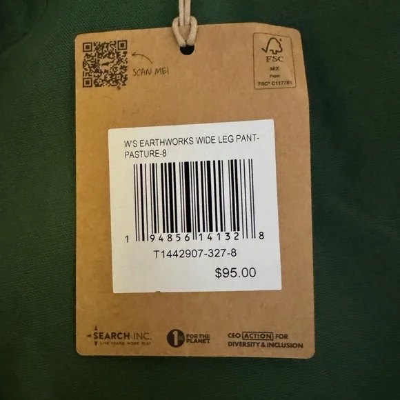 NWT - Toad & Co - Earthworks Wide Leg Crop Pant - Size 8 - Color - Pasture - Picture 4 of 4